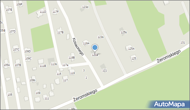 Otwock, Żeromskiego Stefana, 121a, mapa Otwock