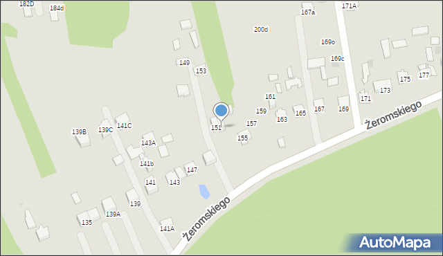 Otwock, Żeromskiego Stefana, 153A, mapa Otwock