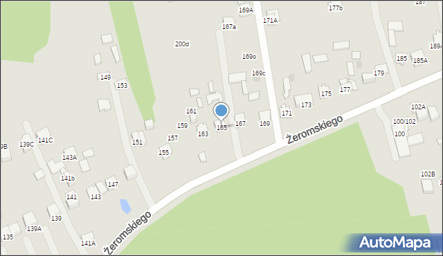 Otwock, Żeromskiego Stefana, 165, mapa Otwock