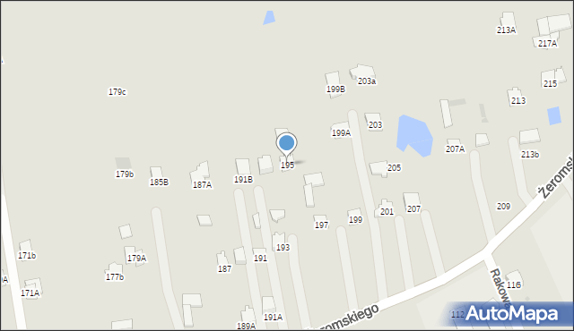 Otwock, Żeromskiego Stefana, 195, mapa Otwock