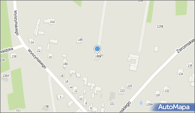 Otwock, Żeromskiego Stefana, 196A, mapa Otwock