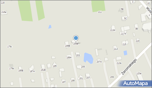 Otwock, Żeromskiego Stefana, 203a, mapa Otwock