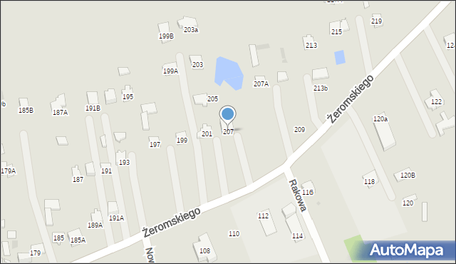 Otwock, Żeromskiego Stefana, 207, mapa Otwock