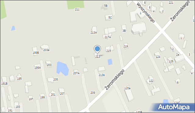 Otwock, Żeromskiego Stefana, 213, mapa Otwock