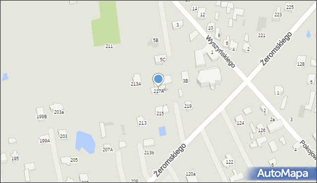Otwock, Żeromskiego Stefana, 217A, mapa Otwock