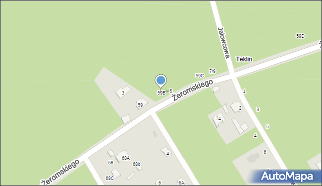 Otwock, Żeromskiego Stefana, 59B, mapa Otwock