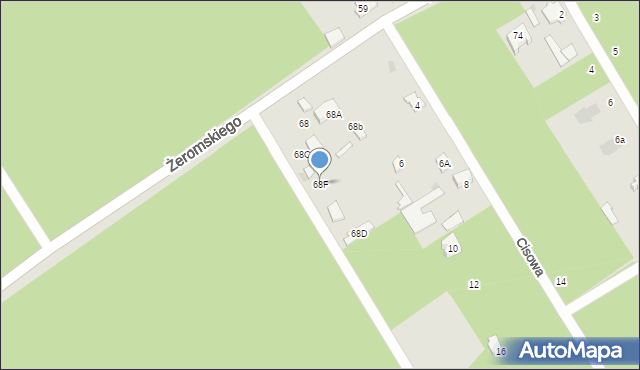 Otwock, Żeromskiego Stefana, 68F, mapa Otwock