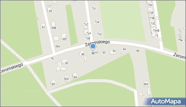 Otwock, Żeromskiego Stefana, 88, mapa Otwock