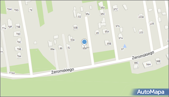 Otwock, Żeromskiego Stefana, 93d, mapa Otwock
