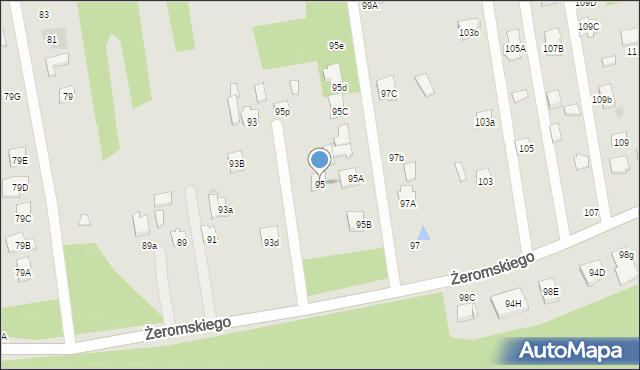 Otwock, Żeromskiego Stefana, 95, mapa Otwock