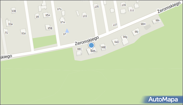 Otwock, Żeromskiego Stefana, 98D, mapa Otwock
