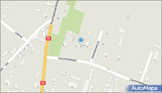 Ożarów, Żeromskiego Stefana, 11, mapa Ożarów