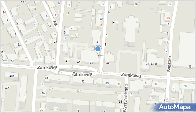 Pabianice, Żeromskiego Stefana, 2, mapa Pabianic