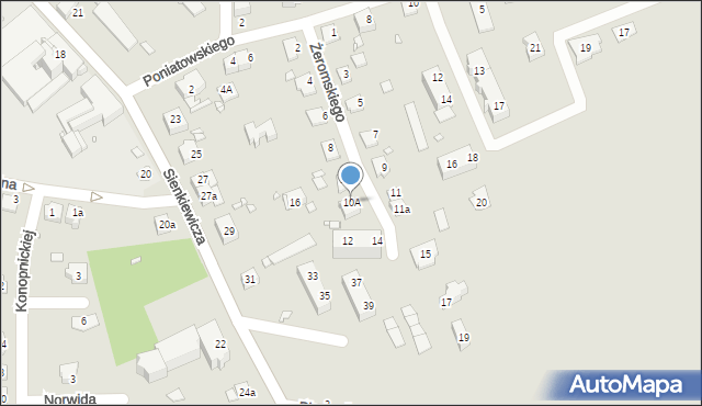 Paczków, Żeromskiego Stefana, 10A, mapa Paczków