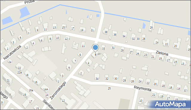 Pajęczno, Żeromskiego Stefana, 6, mapa Pajęczno