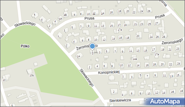 Pelplin, Żeromskiego Stefana, 1, mapa Pelplin