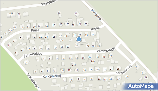 Pelplin, Żeromskiego Stefana, 22, mapa Pelplin