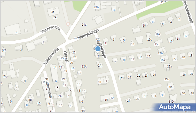 Piaseczno, Żeglińskiego, 2, mapa Piaseczno