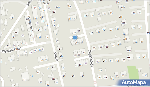 Piaseczno, Żeglińskiego, 28, mapa Piaseczno