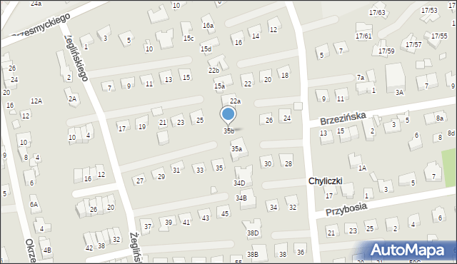 Piaseczno, Żeglińskiego, 35b, mapa Piaseczno