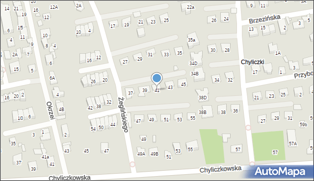 Piaseczno, Żeglińskiego, 41, mapa Piaseczno