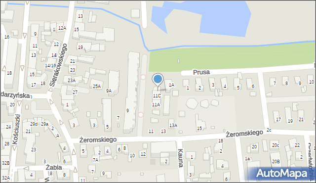 Piaseczno, Żeromskiego Stefana, 11D, mapa Piaseczno