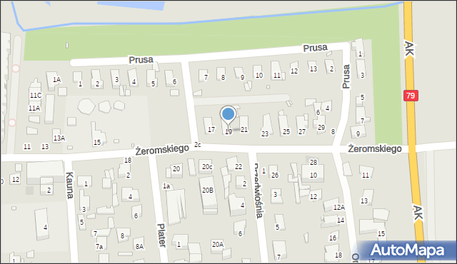 Piaseczno, Żeromskiego Stefana, 19, mapa Piaseczno