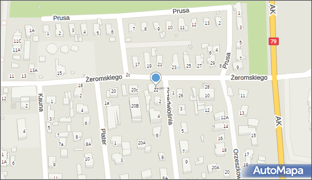 Piaseczno, Żeromskiego Stefana, 22, mapa Piaseczno