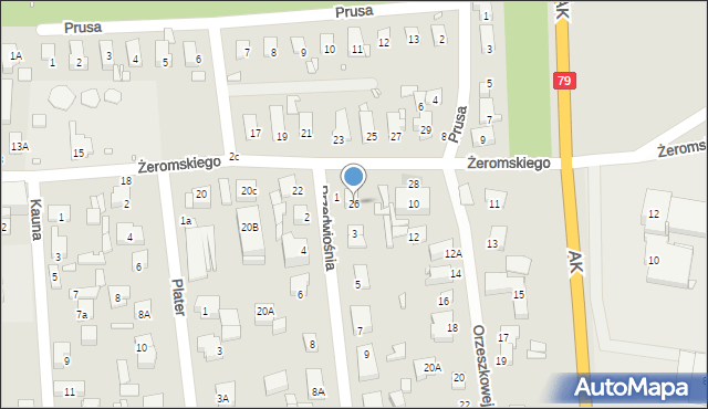 Piaseczno, Żeromskiego Stefana, 26, mapa Piaseczno