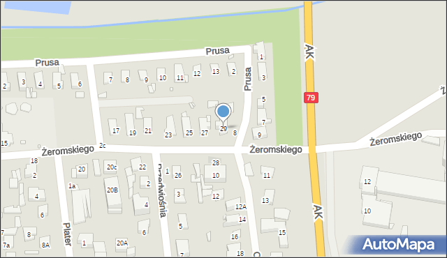 Piaseczno, Żeromskiego Stefana, 29, mapa Piaseczno