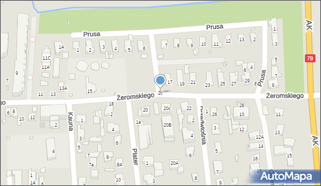 Piaseczno, Żeromskiego Stefana, 2c, mapa Piaseczno