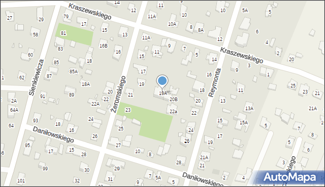 Piastów, Żeromskiego Stefana, 19A, mapa Piastów
