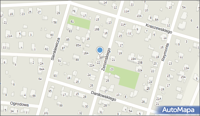 Piastów, Żeromskiego Stefana, 20A, mapa Piastów