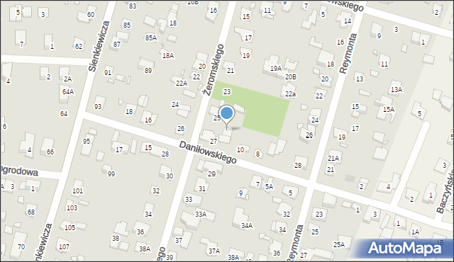 Piastów, Żeromskiego Stefana, 27a, mapa Piastów