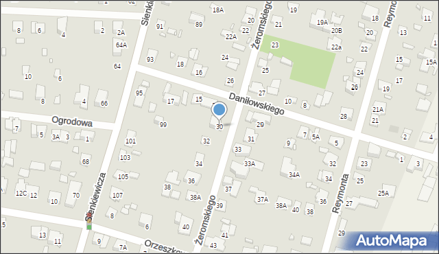 Piastów, Żeromskiego Stefana, 30, mapa Piastów