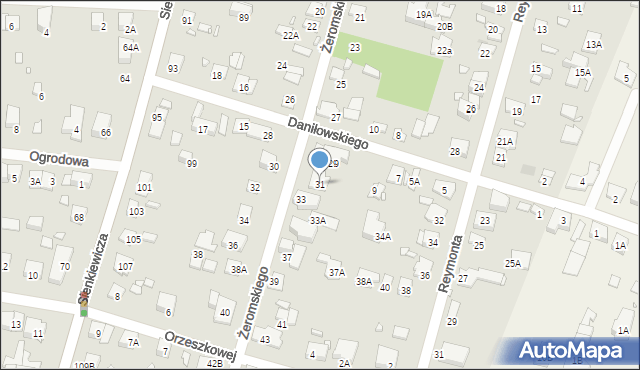 Piastów, Żeromskiego Stefana, 31, mapa Piastów