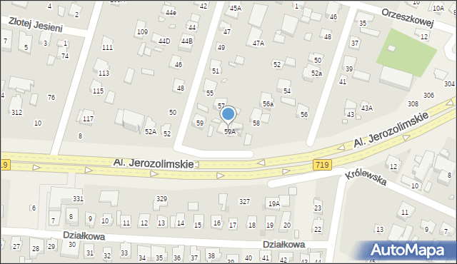 Piastów, Żeromskiego Stefana, 59A, mapa Piastów