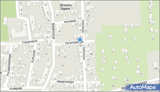 Piekary Śląskie, Żeromskiego Stefana, 6, mapa Piekary Śląskie