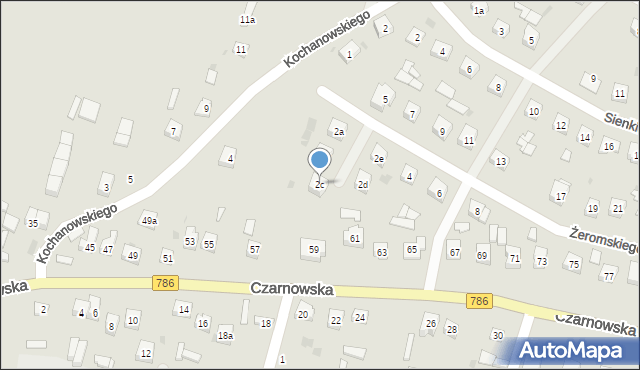 Piekoszów, Żeromskiego Stefana, 2c, mapa Piekoszów