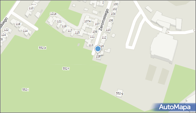 Piła, Żeromskiego Stefana, 118, mapa Piły