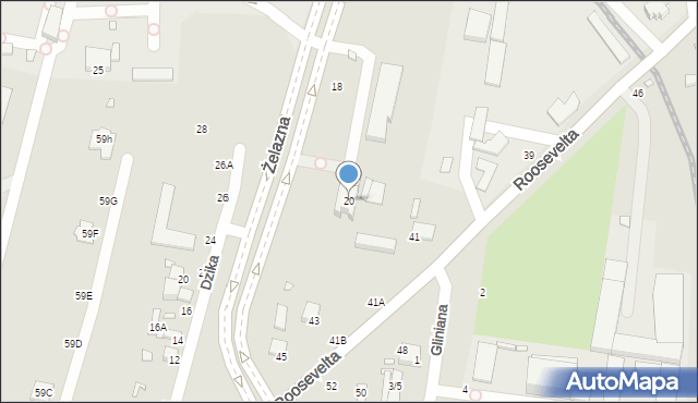 Piotrków Trybunalski, Żelazna, 20, mapa Piotrków Trybunalski