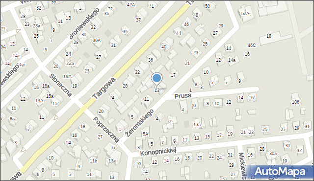 Płońsk, Żeromskiego Stefana, 13, mapa Płońsk