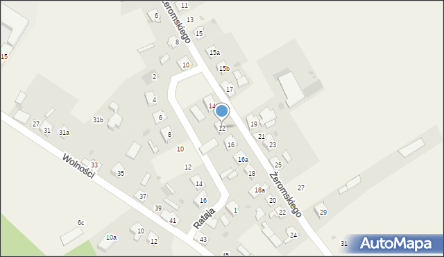 Pokój, Żeromskiego Stefana, 12, mapa Pokój