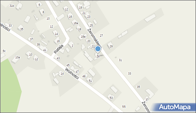 Pokój, Żeromskiego Stefana, 24, mapa Pokój