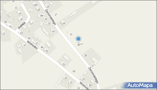 Pokój, Żeromskiego Stefana, 33, mapa Pokój