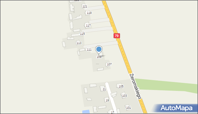 Policzna, Żeromskiego Stefana, 109, mapa Policzna