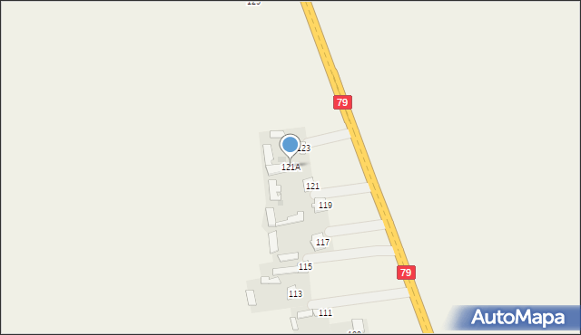 Policzna, Żeromskiego Stefana, 121A, mapa Policzna