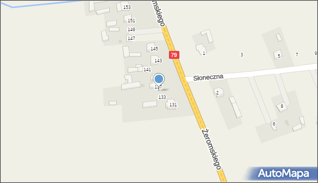 Policzna, Żeromskiego Stefana, 135, mapa Policzna