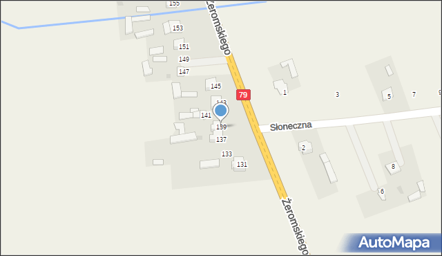 Policzna, Żeromskiego Stefana, 139, mapa Policzna