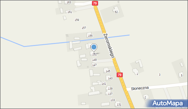 Policzna, Żeromskiego Stefana, 151, mapa Policzna